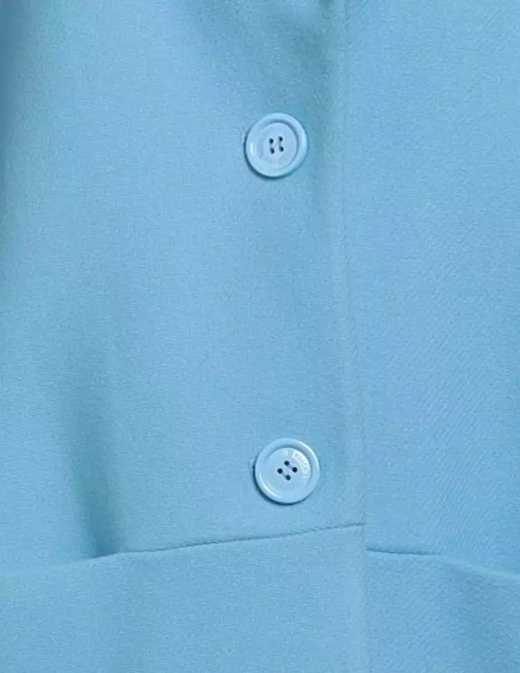 Elegant Light Blue Wool Coat