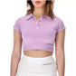 Elegant Bielastic Purple Polo with Logo Print