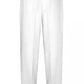 Elegant White Straight Trousers with Pockets