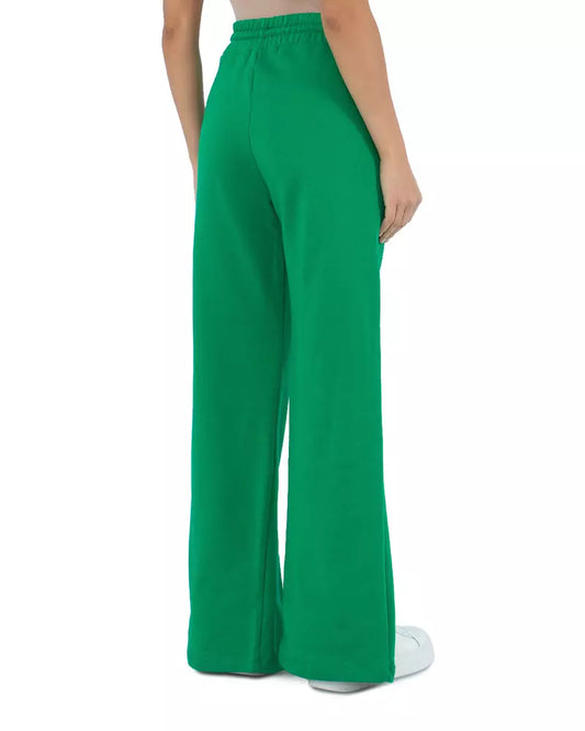 Elegant Green Cotton Sweatpants