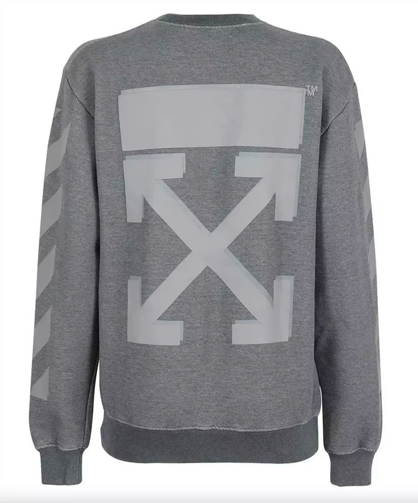 Iconic Gray Crewneck Designer Sweatshirt