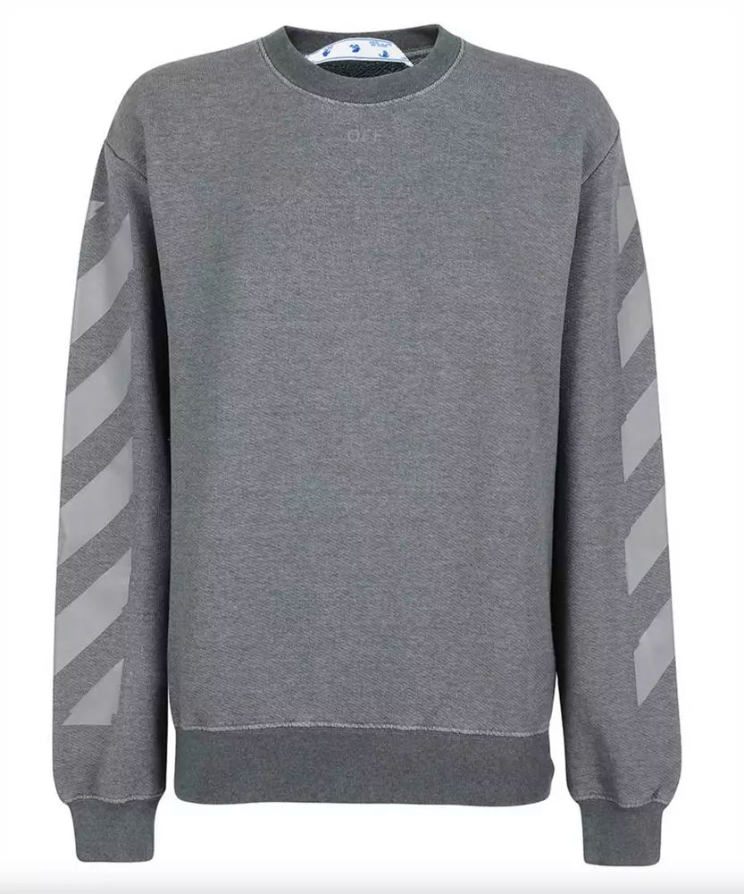 Iconic Gray Crewneck Designer Sweatshirt