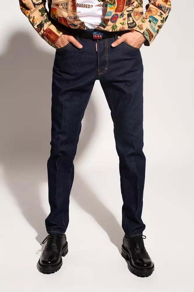 Navy Blue Cool Guy Tapered Jeans