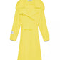 Elegant Double-Breasted Trench Coat in Yellow