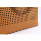Chic Faux Leather Woven Tote with Clutch