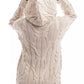 Timeless White Cable Knit Hooded Cardigan