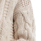Timeless White Cable Knit Hooded Cardigan
