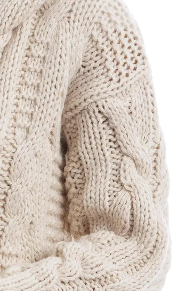 Timeless White Cable Knit Hooded Cardigan