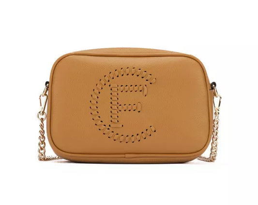 Chic Faux Leather Crossbody with Gold Accents