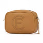 Chic Faux Leather Crossbody with Gold Accents