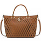 Elegant Faux Leather Weave Handbag