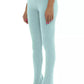 Elegant Ribbed Knit Flared Trousers
