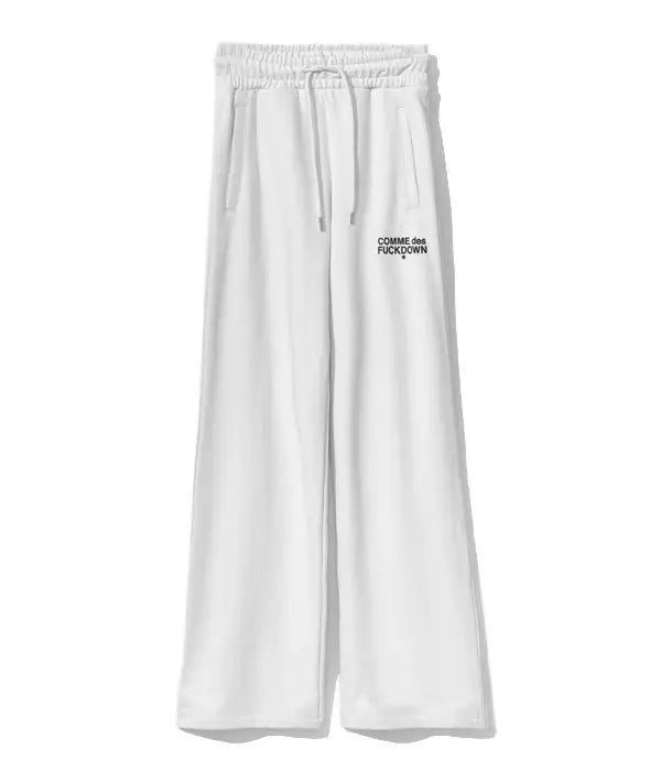 Chic White Logo Sweatpants