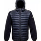Chic Blue Hooded Down Jacket