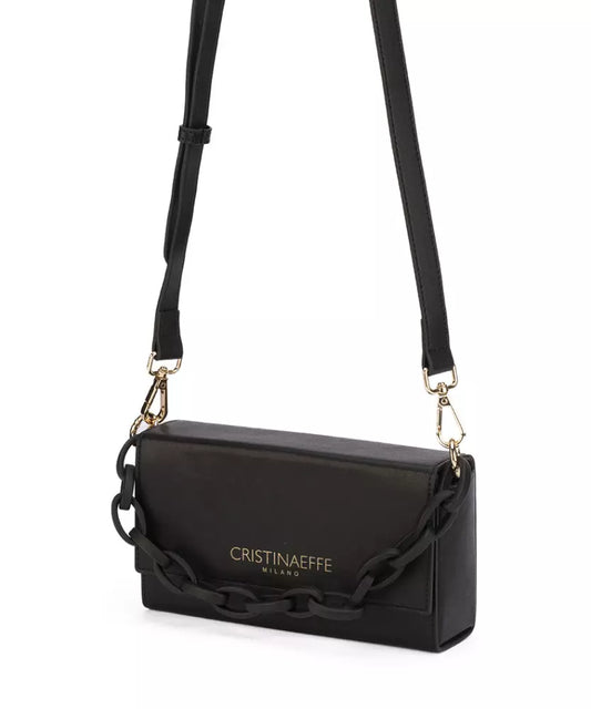 Chic Faux Leather Crossbody with Flap Closure