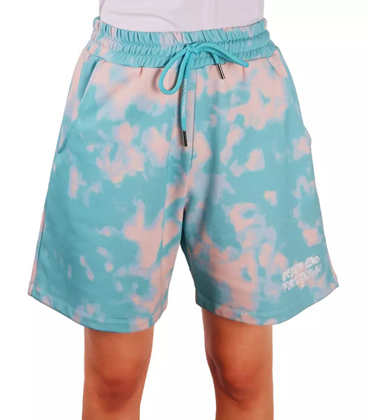 Chic Two-Tone Bermuda Shorts - Light Blue