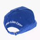 Chic Blue Visor Cap with Logo Patch and Adjustable Fit