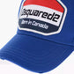 Chic Blue Visor Cap with Logo Patch and Adjustable Fit