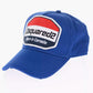Chic Blue Visor Cap with Logo Patch and Adjustable Fit