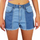 Chic Raw Hem Denim Shorts