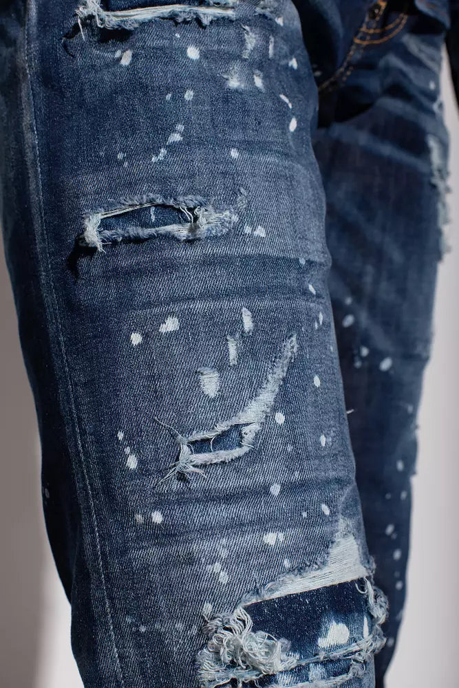 Dark Blue Distressed CoolGuy Denim