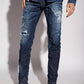 Dark Blue Distressed CoolGuy Denim
