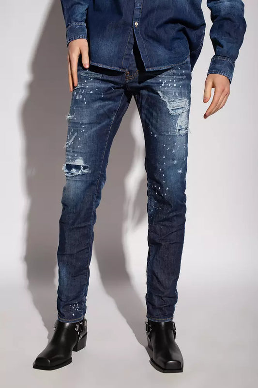 Dark Blue Distressed CoolGuy Denim