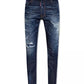 Dark Blue Distressed CoolGuy Denim