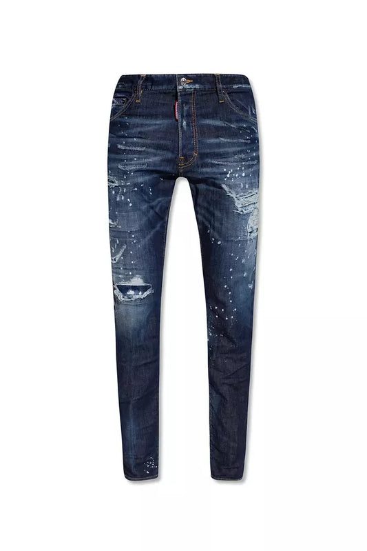 Dark Blue Distressed CoolGuy Denim