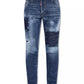 Cool Guy Distressed Tapered Jeans with Splatter Effect