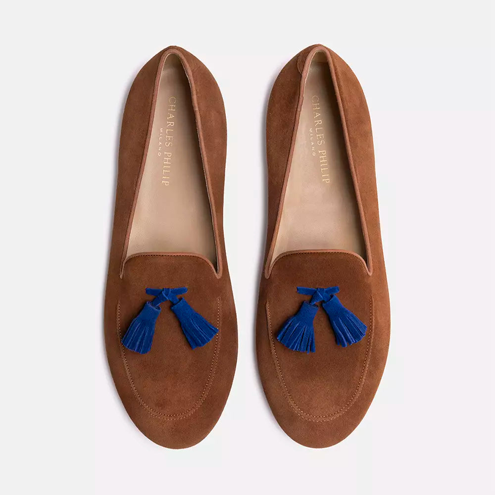 Elegant Suede Tassel Moccasins