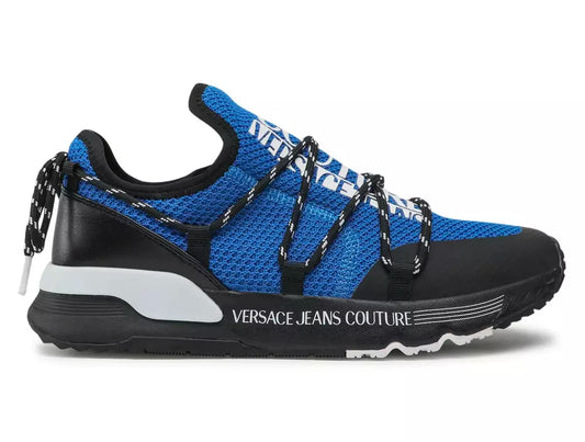 Elegant Black & Blue Nylon Sneakers