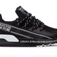 Sleek Black Nylon Sneakers with Logo Detail