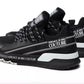 Sleek Black Nylon Sneakers with Logo Detail