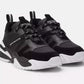 Black and White Suede Detailed Sneakers