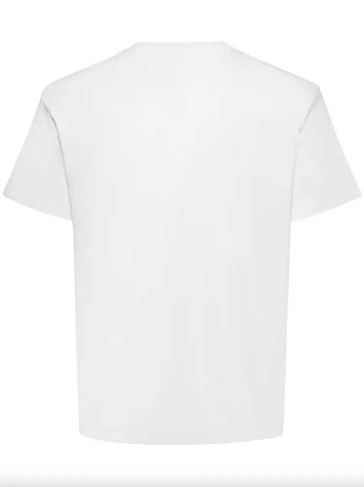 Elegant White Cotton Crewneck Tee