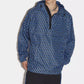 Elegant Nylon Hooded Jacket in Blue