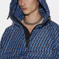 Elegant Nylon Hooded Jacket in Blue
