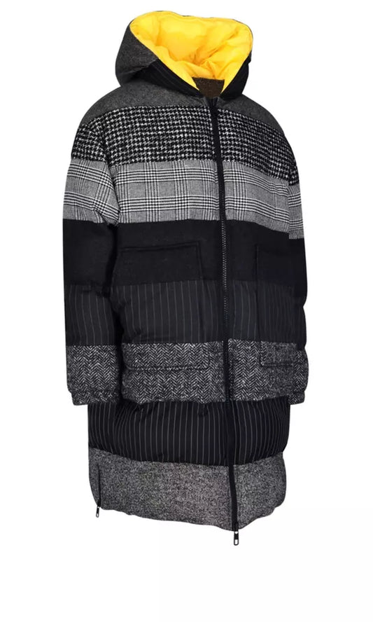 Chic Houndstooth Pattern Winter Jacket