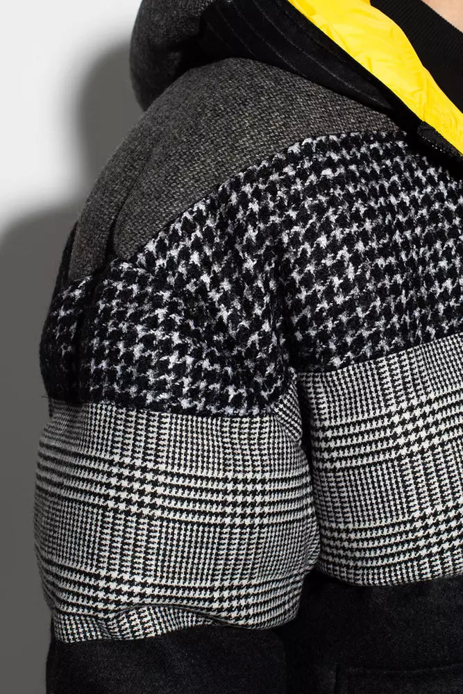 Chic Houndstooth Pattern Winter Jacket