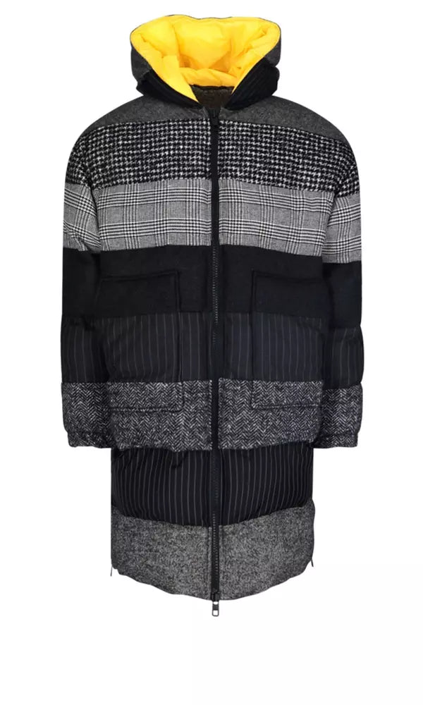 Chic Houndstooth Pattern Winter Jacket