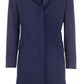 Elegant Virgin Wool Blue Coat for Her