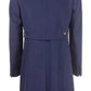 Elegant Virgin Wool Blue Coat for Her