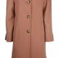 Chic Beige Virgin Wool Coat
