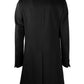 Elegant Black Virgin Wool Men's Coat