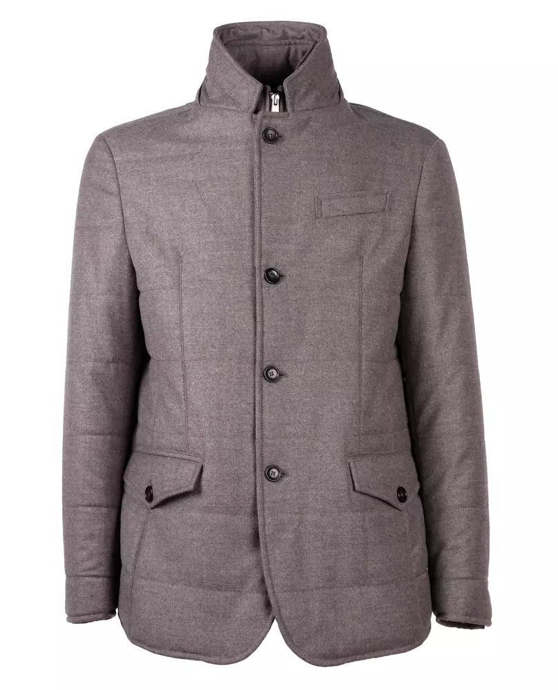 Elegant Wool Cashmere Men's Coat