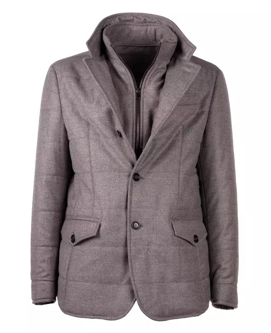 Elegant Wool Cashmere Men's Coat