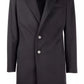 Elegant Virgin Wool Coat with Mink Fur Collar