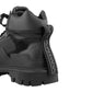 Chic Black Leather Hiking-Inspired Sneakers