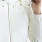 Elegant White Softshell Down Jacket